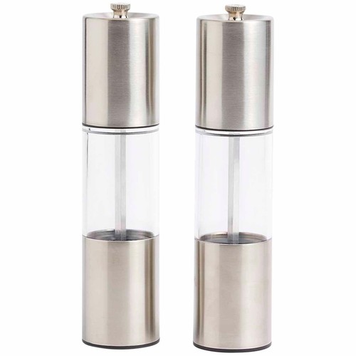 M&S Stainless Steel Salt & Pepper Mills, One Size, Silver thumbnail 2