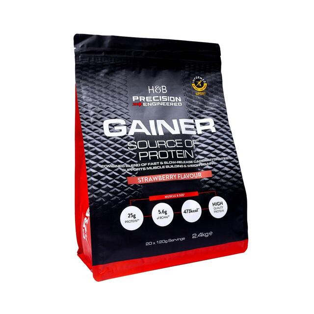 H&B Precision Engineered Gainer Protein Powder Strawberry