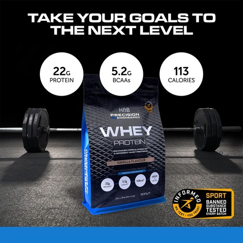 H&B Precision Engineered Whey Protein Powder Vanilla thumbnail 3