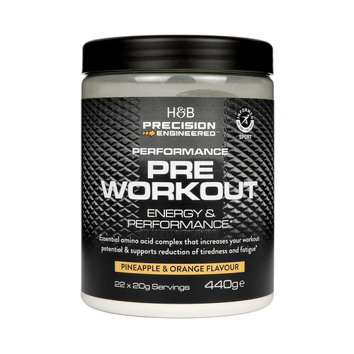 H&B Precision Engineered Performance Pre Workout Pineapple & Orange