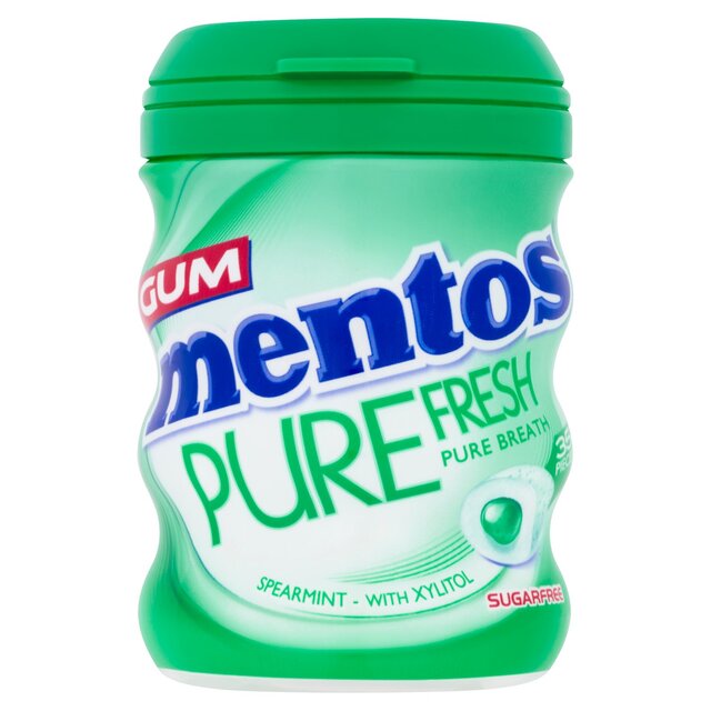 Mentos Gum Pure Fresh Spearmint Sugar Free Chewing Gum Bottle