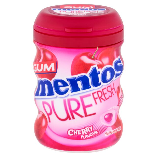 Mentos Gum Pure Fresh Cherry Sugar Free Chewing Gum Bottle thumbnail 3