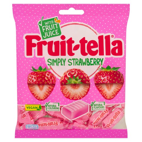 Fruittella Simply Strawberry Chews Sweets Sharing Bag