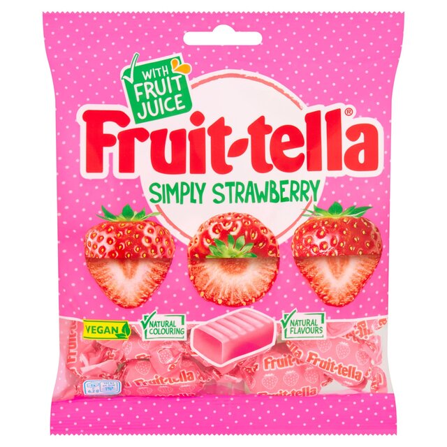 Fruittella Simply Strawberry Chews Sweets Sharing Bag
