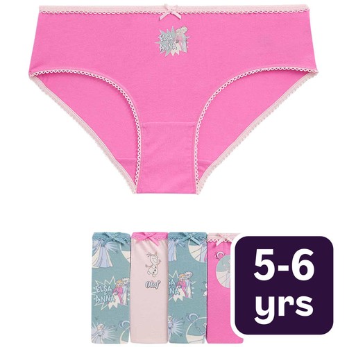 M&S Girls Disney Frozen Knickers, 5-6 Years, Multi