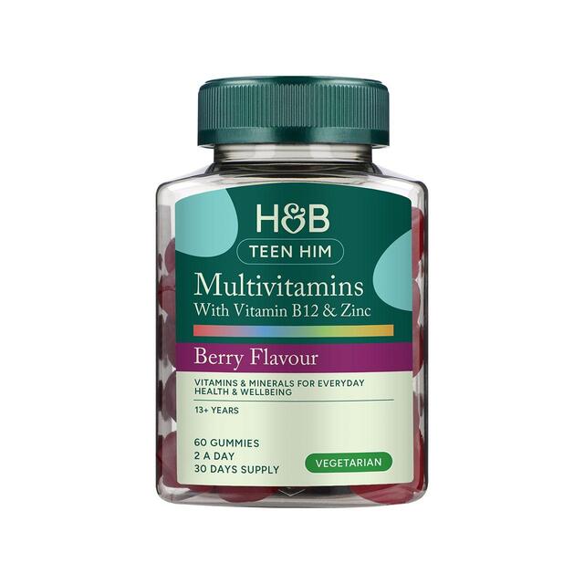 Holland & Barrett Teen Him Multivitamin with B12 & Zinc Gummies Berry