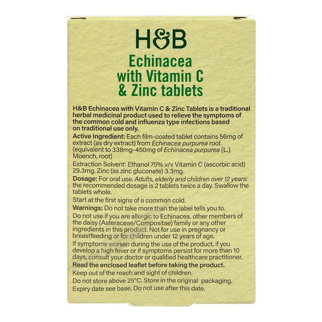 Holland & Barrett Echinacea with Vitamin C & Zinc Tablets thumbnail 2