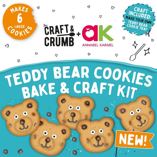 Craft & Crumb Teddy Bear Biscuits Bake & Craft Kit