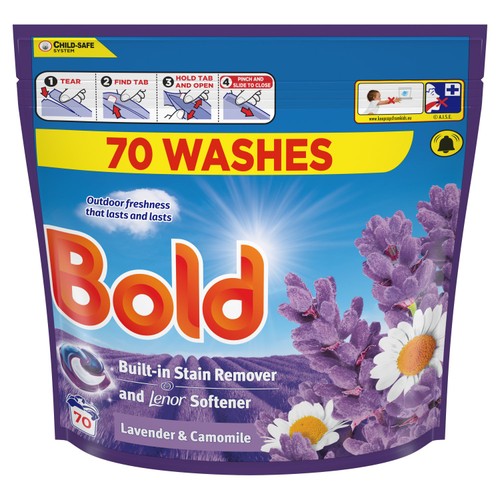 Bold 3in1 Pods Washing Capsules Lavender & Camomile 70 Washes thumbnail 2