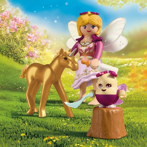 Playmobil 71844 Magical Unicorns Golden Unicorn Foal with Fairy thumbnail 3