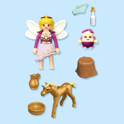 Playmobil 71844 Magical Unicorns Golden Unicorn Foal with Fairy thumbnail 4