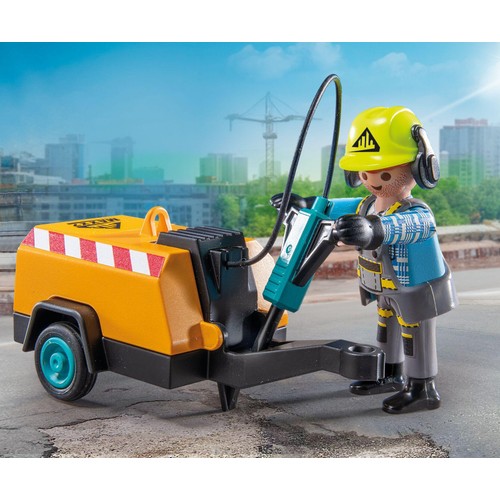 Playmobil 71752 Action Heroes Construction Worker with Pneumatic Drill thumbnail 2