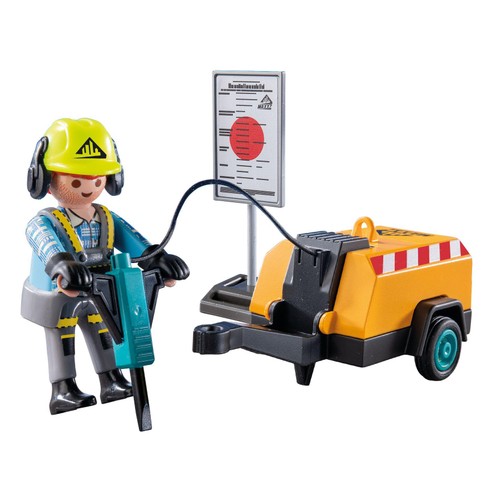 Playmobil 71752 Action Heroes Construction Worker with Pneumatic Drill thumbnail 4