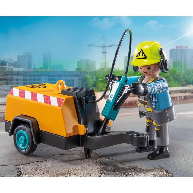 Playmobil 71752 Action Heroes Construction Worker with Pneumatic Drill thumbnail 2