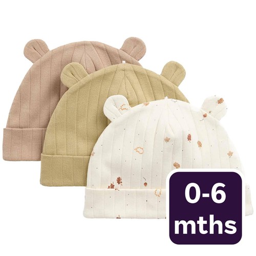 M&S Leaf Hats, 0-6 Months, Sand