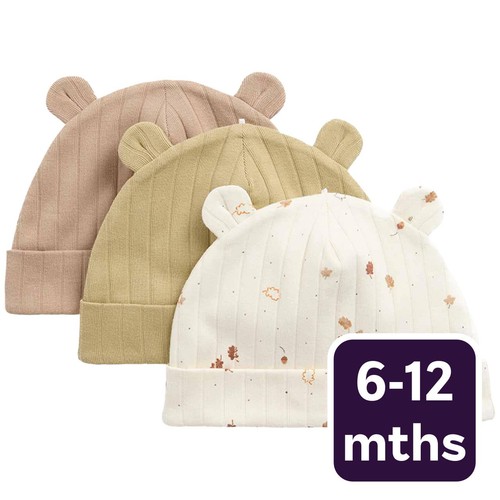 M&S Leaf Hats, 6-12 Months, Sand