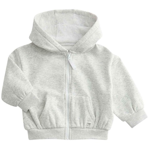 M&S Tommy Zip Up Hoodie, 6-9 Months, Grey Marl thumbnail 2