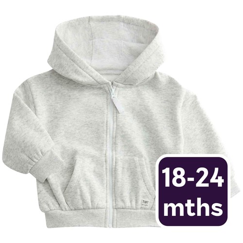 M&S Tommy Zip Up Hoodie, 18-24 Months, Grey Marl