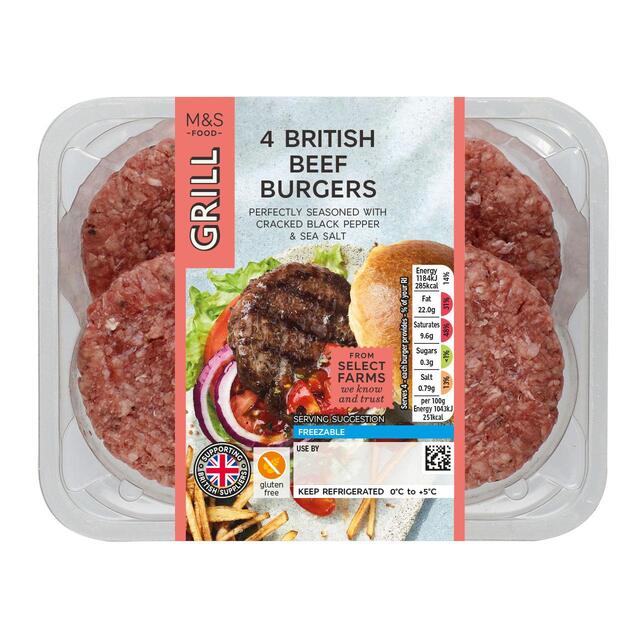 M&S 4 Beef Burgers thumbnail 2