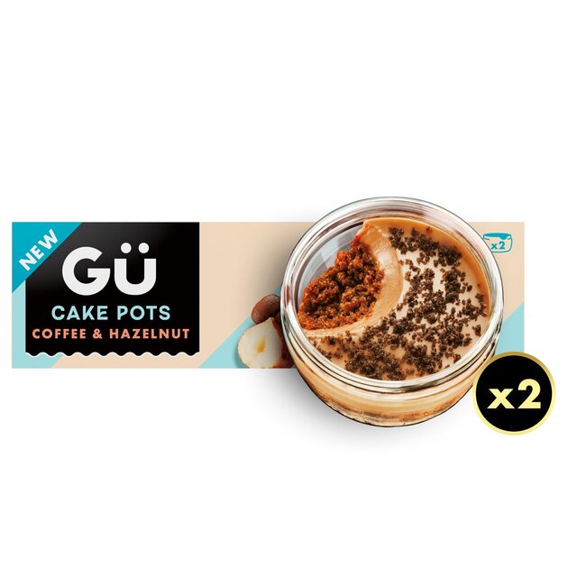 Gu Coffee & Hazelnut Cake Pot Dessert 2x65g