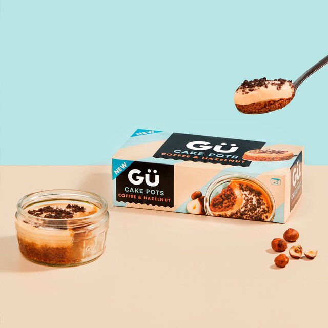 Gu Coffee & Hazelnut Cake Pot Dessert 2x65g thumbnail 3