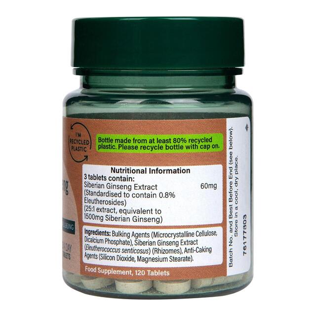 Holland & Barrett Siberian Ginseng 1500mg Tablets thumbnail 3