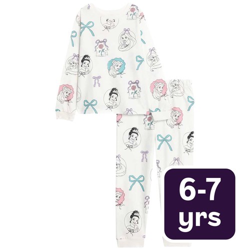 M&S Princess Pyjamas, 6-7 Years, Cream
