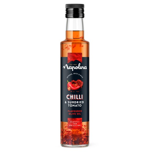 Napolina Chilli & Sundried Tomato Flavoured Olive Oil 250ml thumbnail 2