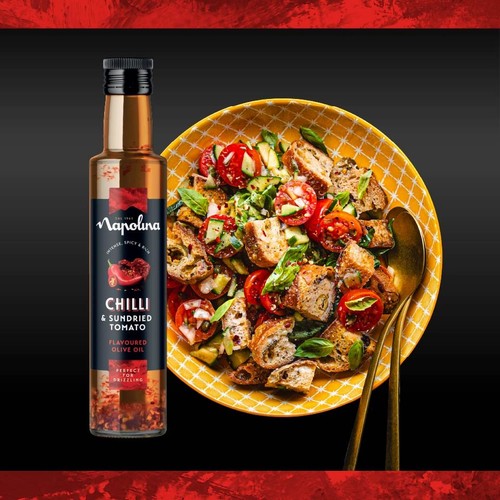 Napolina Chilli & Sundried Tomato Flavoured Olive Oil 250ml thumbnail 7