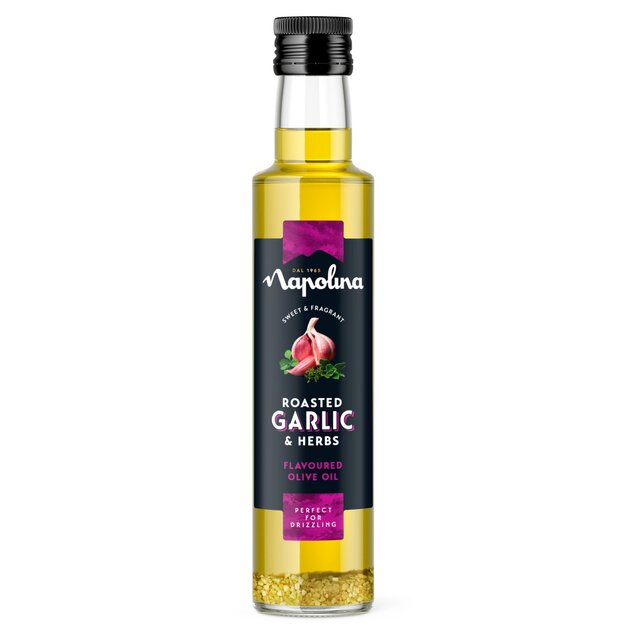 Napolina Roasted Garlic and Herbs Flavoured Olive Oil 250ml