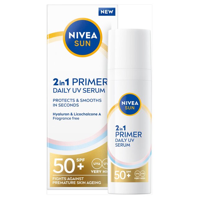 NIVEA Sun UV Face 2 in1 Daily Primer Face Serum SPF50+