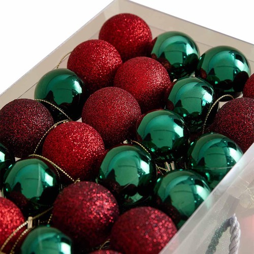 M&S Shatterproof Red & Green Baubles thumbnail 3