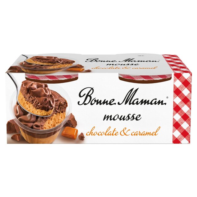 Bonne Maman Chocolate & Caramel Mousse 2x70g