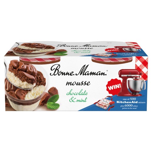 Bonne Maman Chocolate & Mint Mousse 2x70g