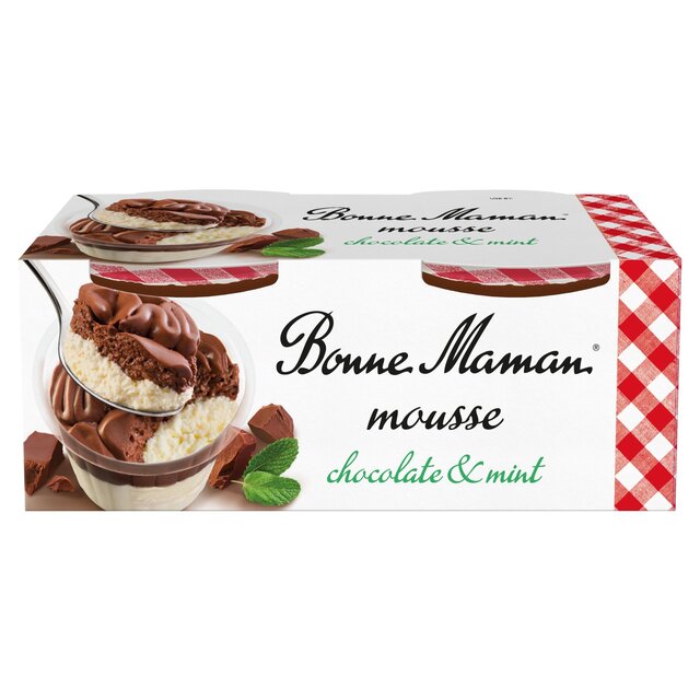 Bonne Maman Chocolate & Mint Mousse 2x70g