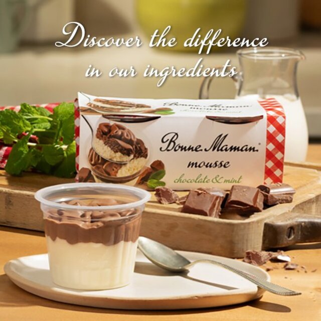 Bonne Maman Chocolate & Mint Mousse 2x70g thumbnail 2