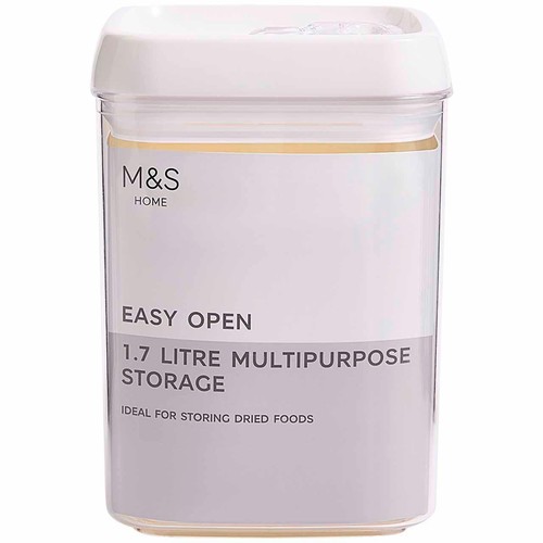 M&S 1.7L Rectangular Food Storage, White Mix