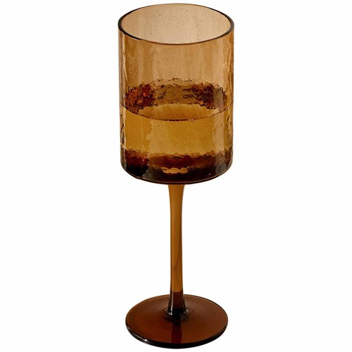 M&S Hammered Wine Glasses, Brown thumbnail 3