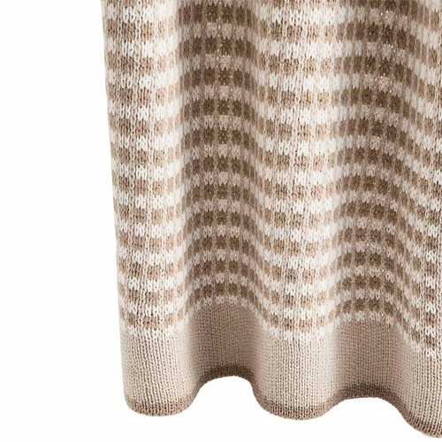 M&S Two Tone Knitted Throw, Neutral thumbnail 4