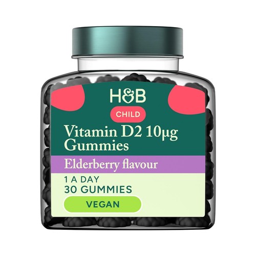 Holland & Barrett Child Vitamin D Gummies Elderberry