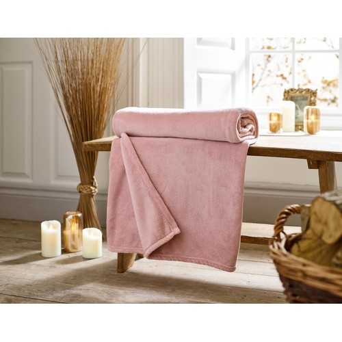 Deyongs Snuggle Touch Throw, Pink thumbnail 3