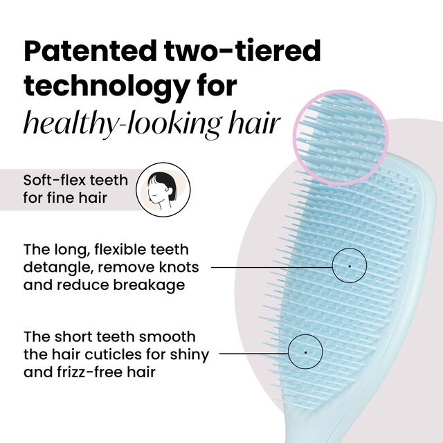 Tangle Teezer Ultimate Detangler Large Fine & Fragile, Seafoam Blue thumbnail 3