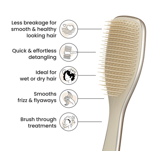 Tangle Teezer Ultimate Detangler Chrome, Champagne Gold thumbnail 3