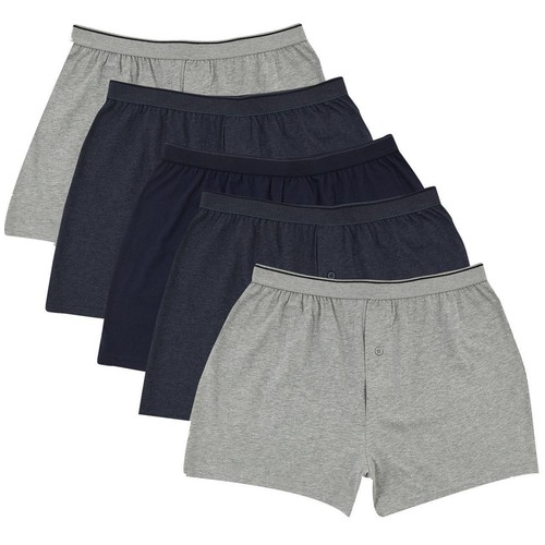 M&S Mens Pure Cotton Jersey Boxers, XXL, Denim