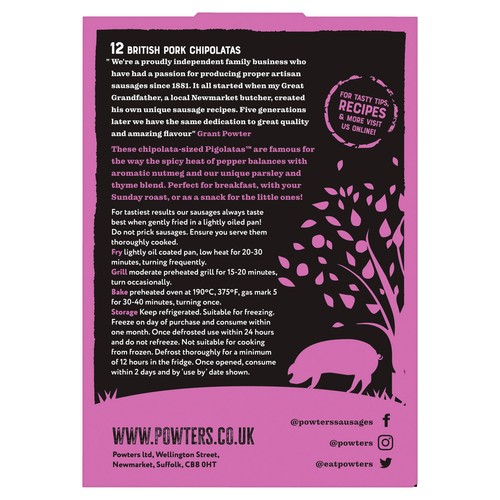 Powters British Outdoor Bred 12 Pigolata Chipolatas thumbnail 3