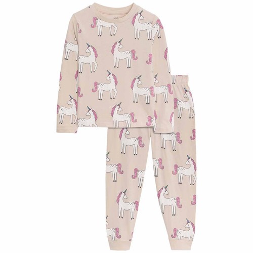 M&S Kids, Unicorn Pyjama Set, 2-3 Years, Calico thumbnail 2