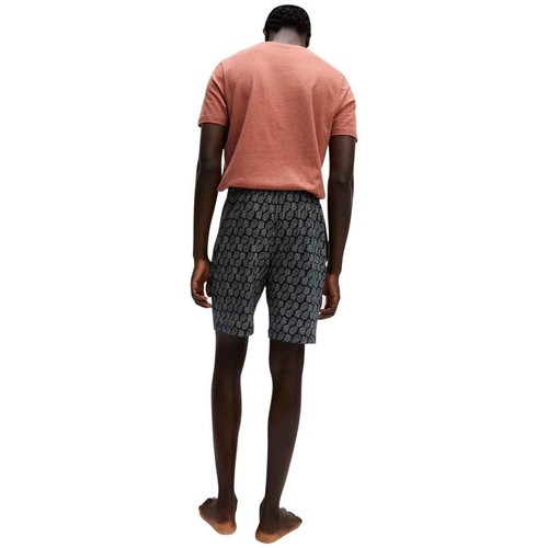 M&S Mens Pure Cotton Pineapple Print Pyjama Set, M, Navy thumbnail 4
