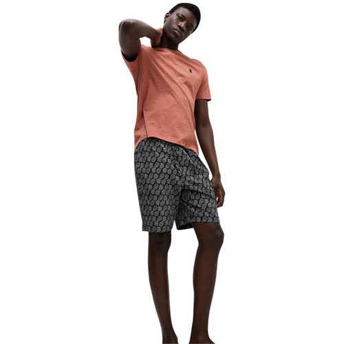 M&S Mens Pure Cotton Pineapple Print Pyjama Set, XXL, Navy thumbnail 3