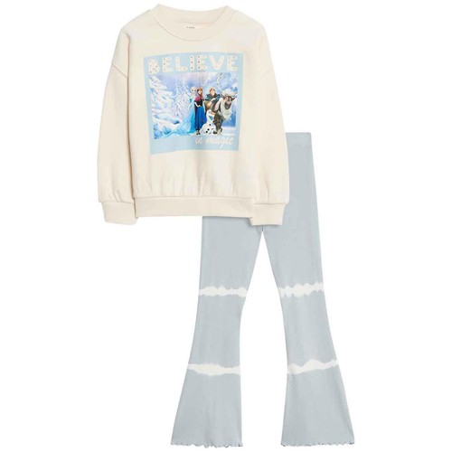 M&S Frozen Sweat and Kickflare Outfit, 4-5 Years, Ecru
