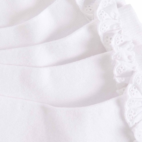 M&S Girls, Frill Socks, Size 12-3 Large, White thumbnail 2